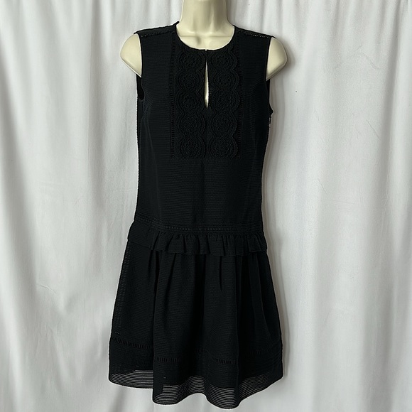 Burberry Dresses & Skirts - Burberry Brit Authenticated Black Embroidery Cotton Sleeveless Dress *Sz 2* 🌺🌺